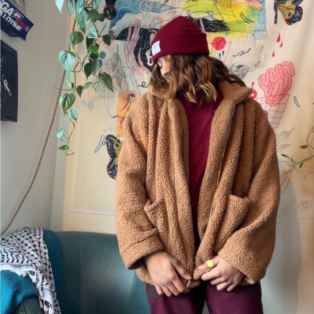 Cozy Tan Sherpa Jacket